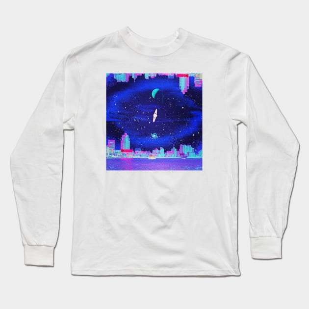 Between Two Worlds Long Sleeve T-Shirt by lofi_retrowave